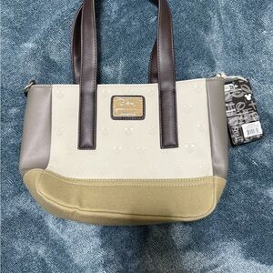 Loungefly Cream and Brown Disney Tote Bag
